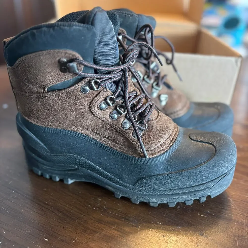 Riemot Womens Winter Waterproof Boots 11 Hike Warm Snow Work Lace Up